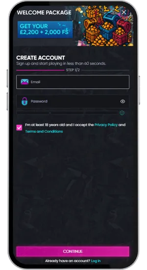 Registering a casino account to play Fruit Warp for real money